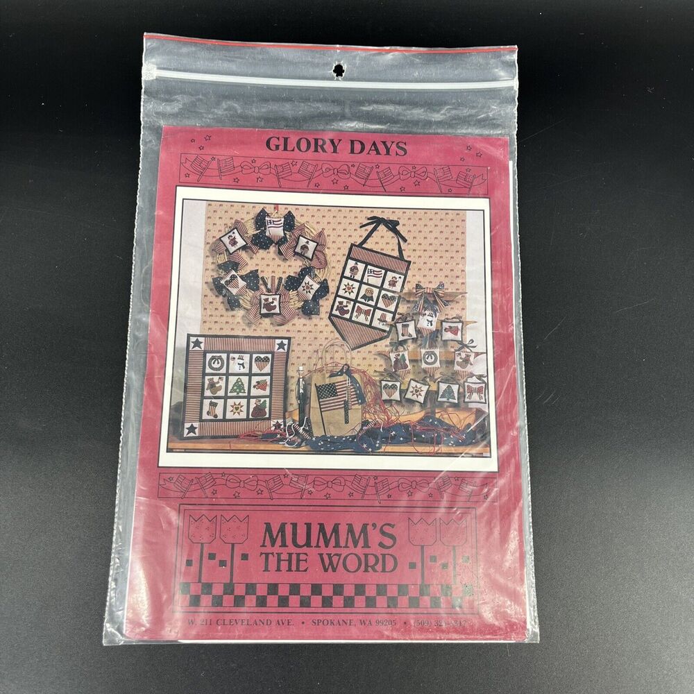 Mumms the Word Glory Days Penstitch Appliqué Patriotic Decor Patterns 1991